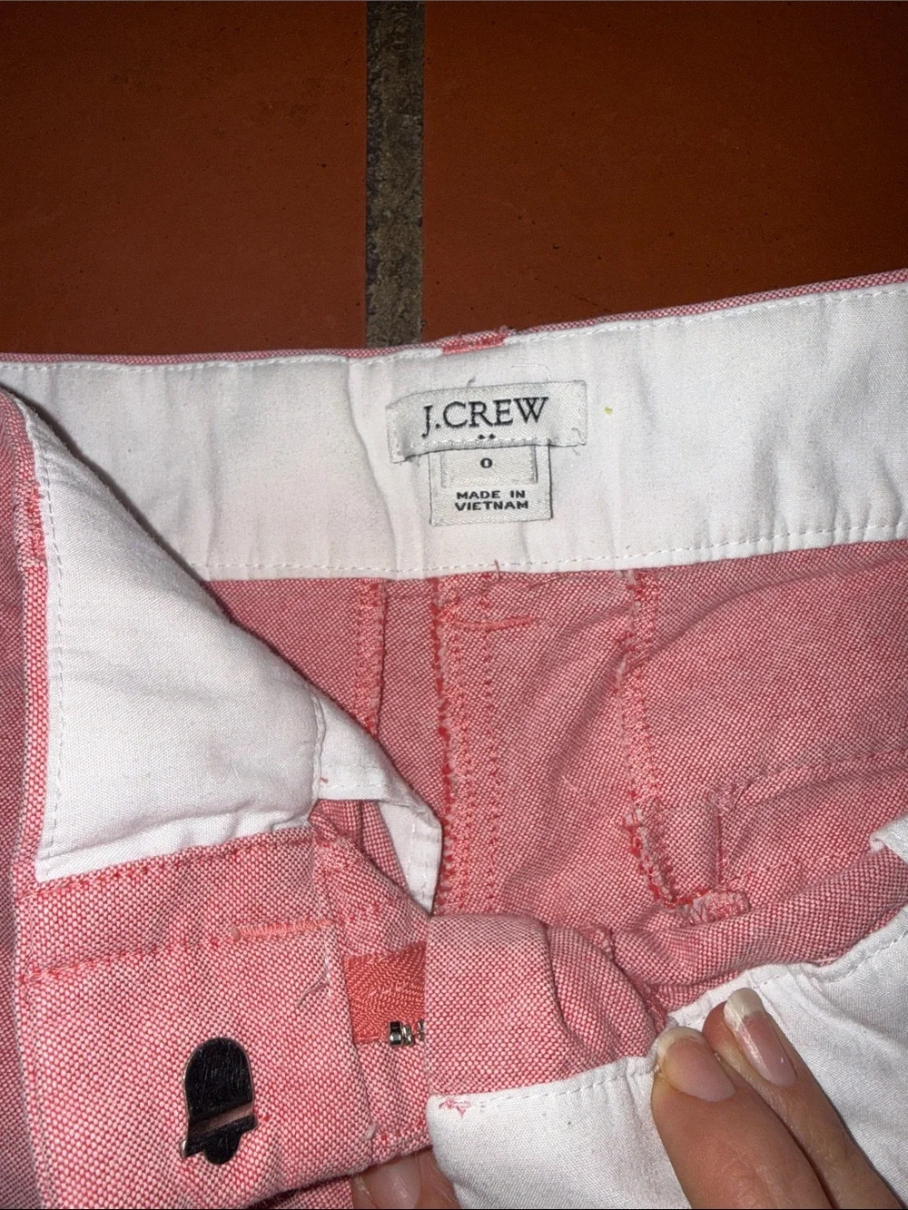 J. Crew Pink Cotton Blend Bermuda Shorts size 0
